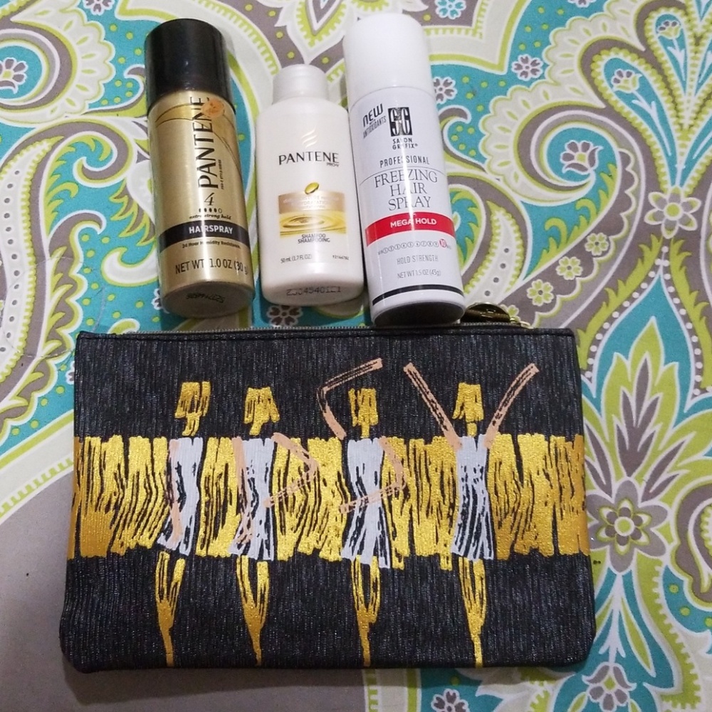 Makeup bag by ipsy with samples